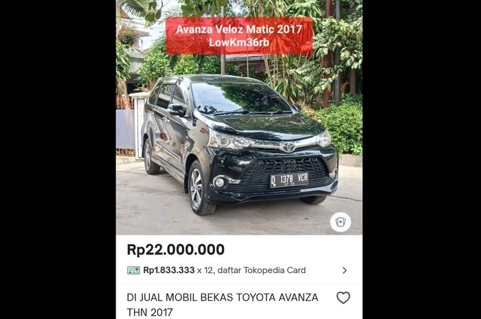 Modus penipuan online, Toyota Avanza bekas tahun 2017 dijual cuma Rp 22 juta