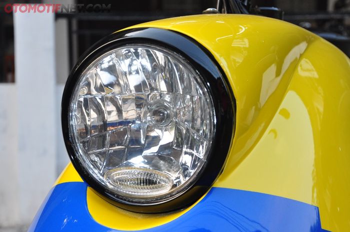 Headlamp Mio J kali ini pakai Yamaha V-Ixion old sebagai &lsquo;mata&rsquo; Minion 