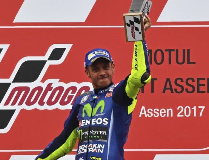 Valentino Rossi terakhir kali meraih kemenangan pada MotoGP Belanda 2017