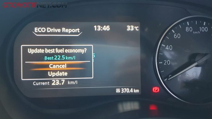 Di jalan kombinasi menanjak dan menurun Nissan Kicks e-Power yang dipakai di Holiday Fun Drive 2024 dapat segini