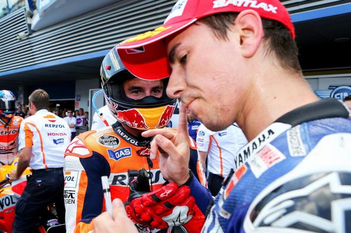 Jorge Lorenzo menolak jabat tangan Marc Marquez di MotoGP Jerez 2013