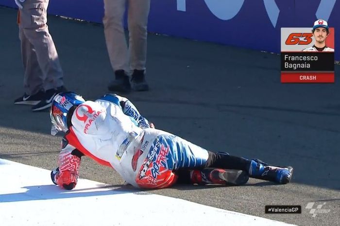 Francesco Bagnaia crash di FP3 MotoGP Valencia