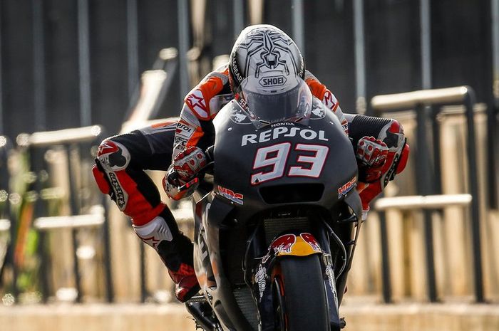 Marc Marquez saat mengetes prototipe RC213V di Valencia 2017 lalu