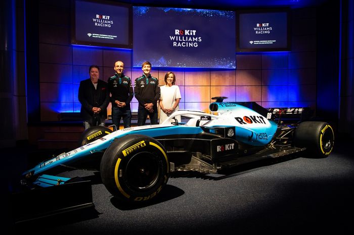 Mobil F1 Williams FW24 untuk balap F1 2019