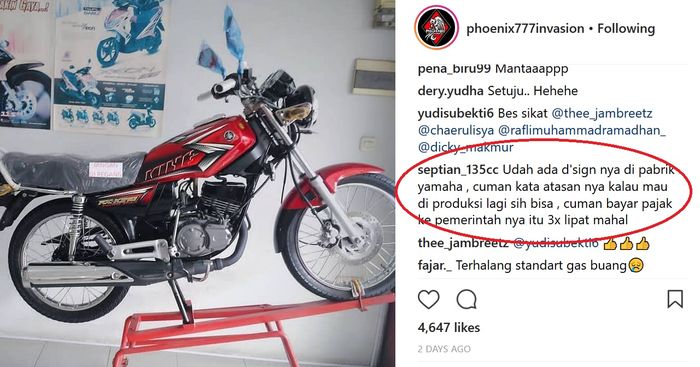 Komentar yang dibundar merah
