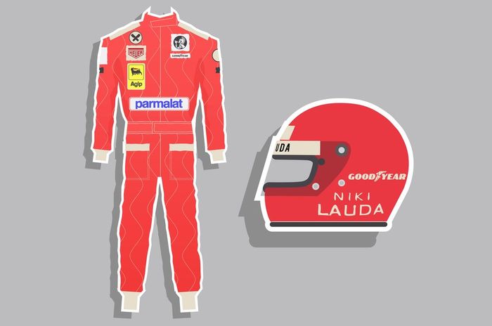 Racing suit Niki Lauda di F1 1976