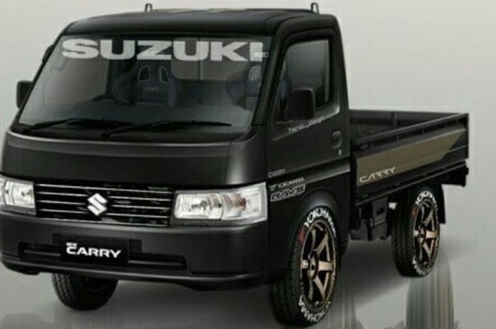 Modifikasi digital pikap Suzuki Carry terbaru tampilan racing