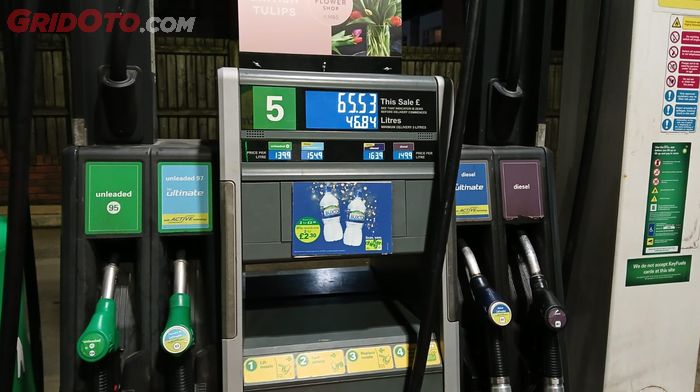 Pilihan bahan bakar BP di Inggris (UK) ada 4 varian
