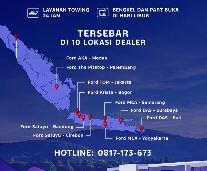 Lokasi Bengkel Siaga Ford 2025