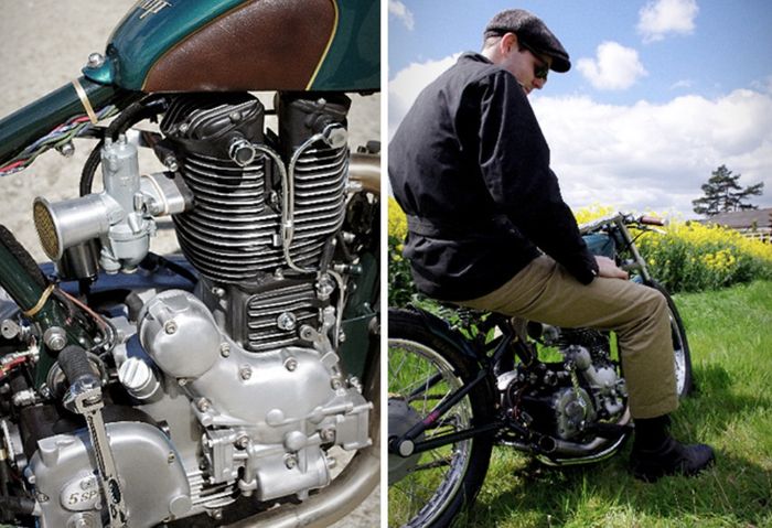 Roya Enfield Bullet Electra custom boardtracker-bobber besutan Old Empire Motorcycles