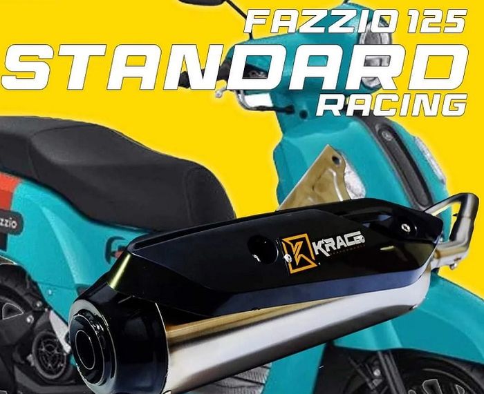 Knalpot standar racing dari K'Race buat Yamaha Fazzio 