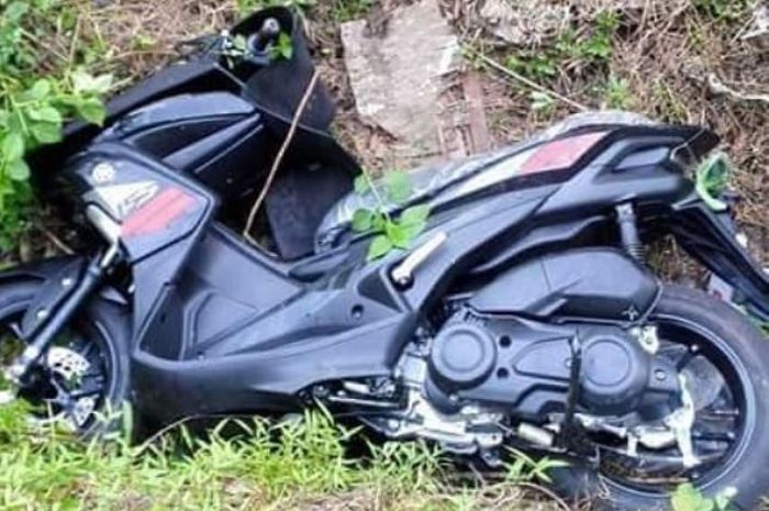 Yamaha Aerox masih baru keluar pabrik sampai rusak parah
