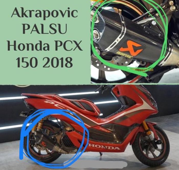Knalpot Akrapovic palsu di PCX modif AHM