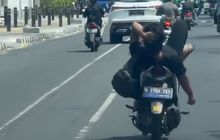 Viral Aksi Akrobatik Biker Bawa Motor Sambil Tiduran di Margonda Depok, Polisi Langsung Tilang