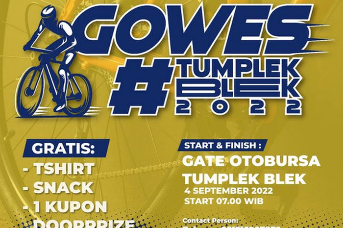 Selain lapak-lapak otomotif, beragam kegiatan seru juga bakal hadir di Otobursa Tumplek Blek 2022 salah satunya ada sepedahan bareng di acara Gowes Tumplek Blek.