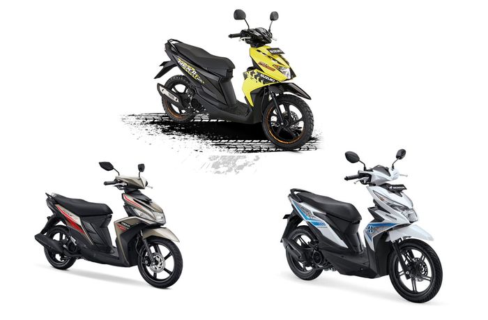 Skutik entry level Yamaha Mio Z, Suzuki Nex II Cross dan Honda BeAT