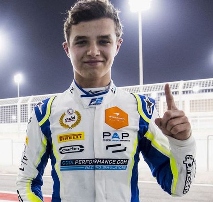 Lando Norris tampil memukau pada balapan pembuka F2 musim 2018 di Bahrain