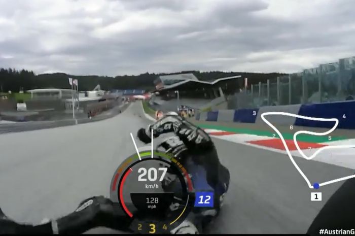 Maverick Vinales loncat dari motor di kecepatan lebih dari 200 km/jam di MotoGP Stiria 2020