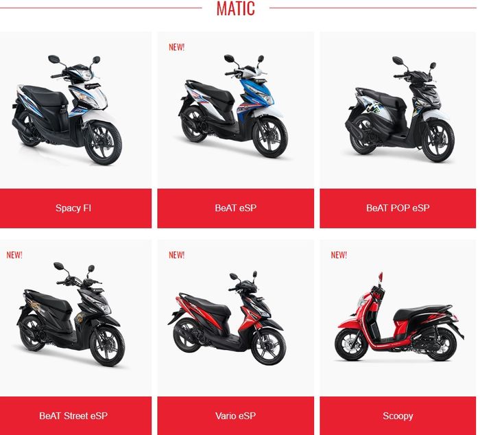 Sosok Spacy masih ada di website resmi AHM