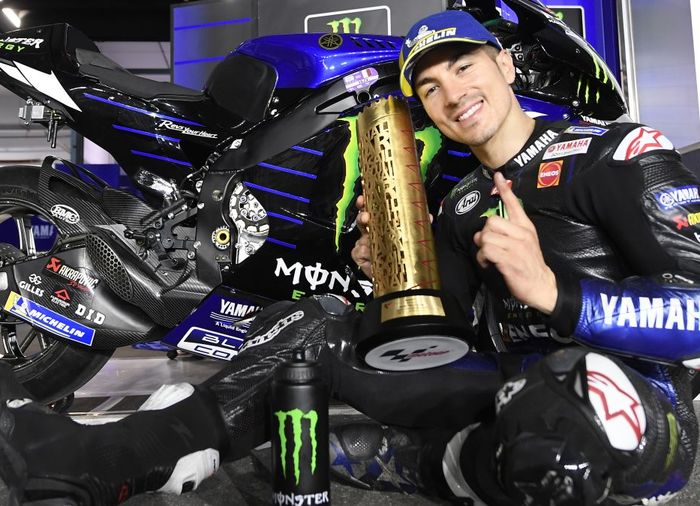 Maverick Vinales berhasil menang pada balaapan MotoG MotoGP Qatar 2021