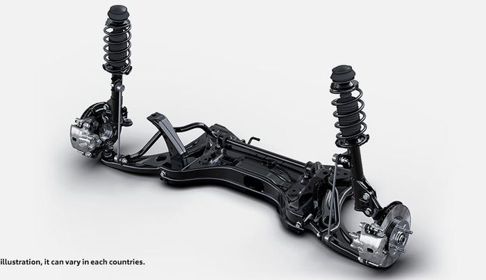Tak hanya sokbreker dan per saja yang diracik oleh Gazoo Racing, tapi juga sistem steering dan chassis dudukannya