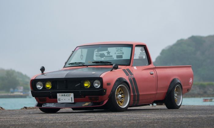 Ilustrasi. Modifikasi pikap ceper Datsun 620 lansiran 1973