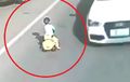 Salah Siapa Nih, Video Bocah di Atas Mobil-mobilan Lawan Arah di Jalan Raya yang Padat