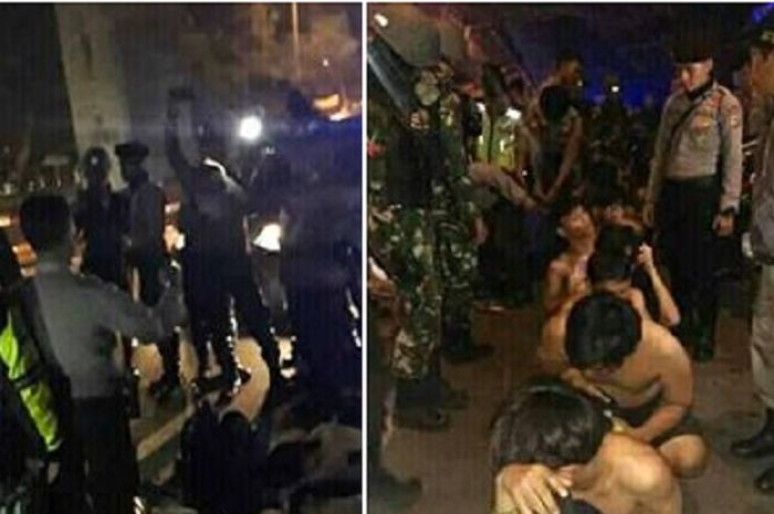 Geng motor diringkus polisi dan TNI di Bogor.