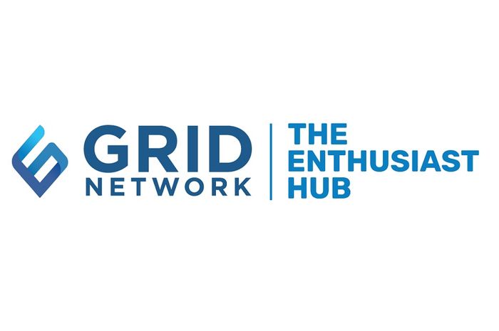Logo Grid Network sebagai The Enthusiast Hub.