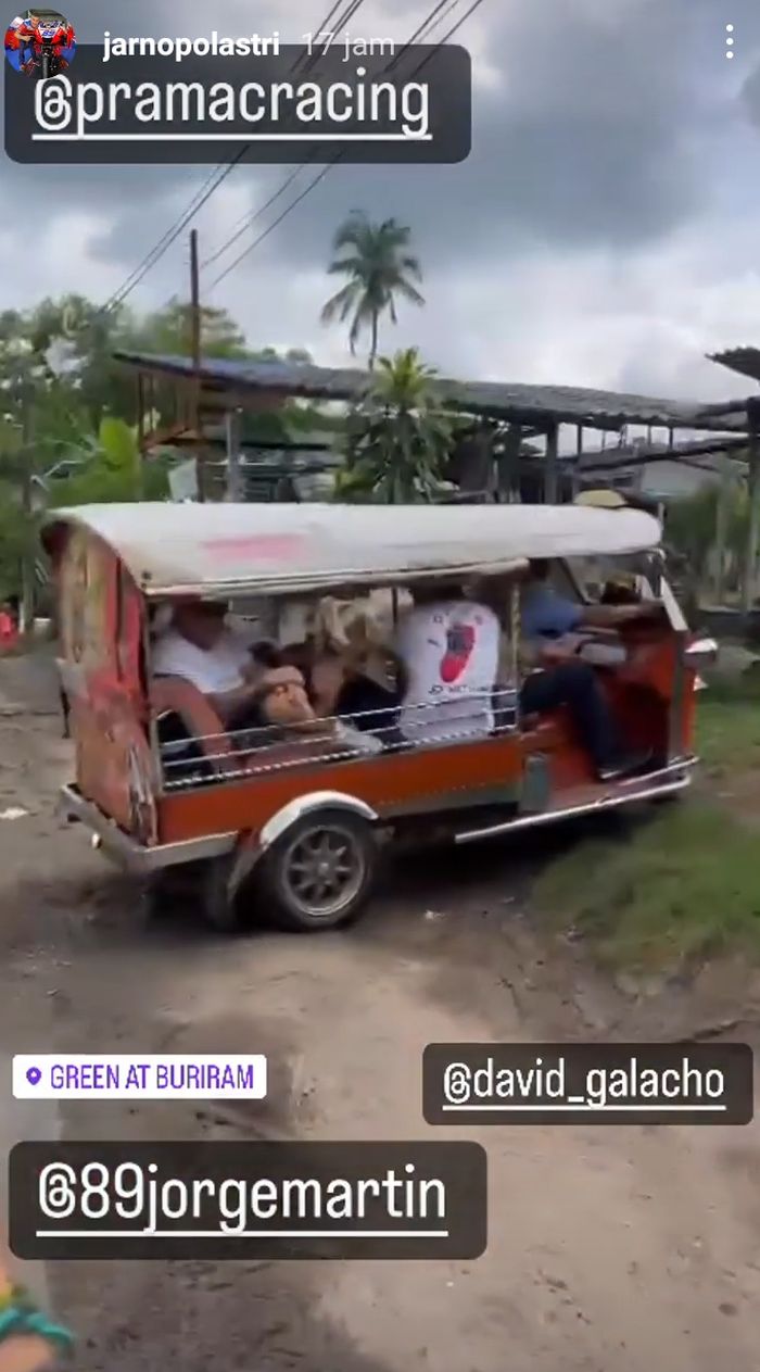 Jorge Martin naik Tuktuk jelang MotoGP Thailand 2022