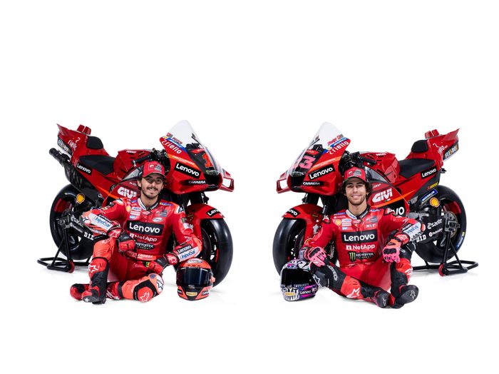 Tim Ducati Lenovo luncurkan livery untuk MotoGP 2023,  Francesco Bagnaia akhirnya menggunakan nomor 1