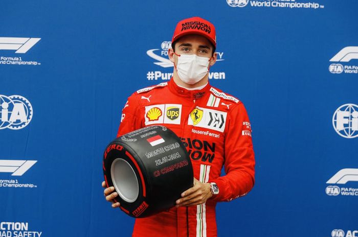 Charles Leclerc meraih pole position di F1 Monako 2021 meskipun mengalami kecelakaan
