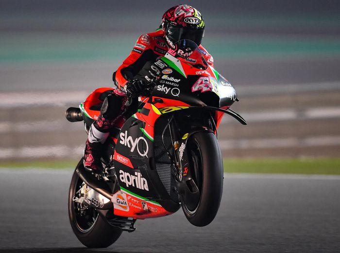 Aleix Espargaro dengan RS-GP 2020 di sirkuit Losail, Februari lalu