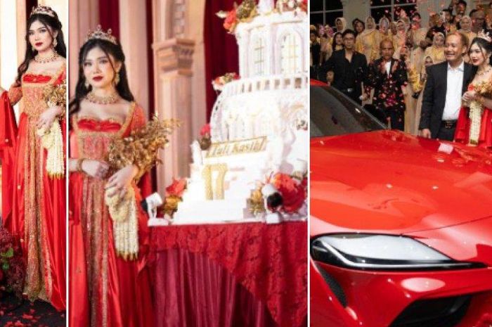 Remaja putri dapat kado Toyota Supra merah di ulang tahunnya ke-17