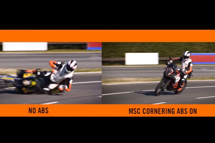 Komparasi motor dengan ABS dan tanpa ABS