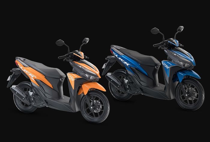 Warna oranye dan biru Honda All New Click 125i