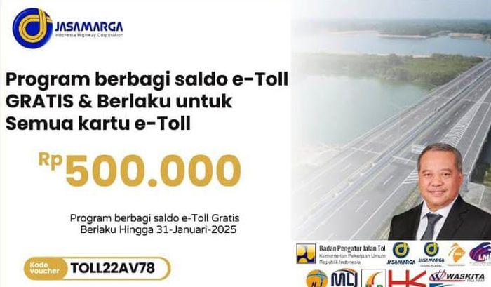 Saldo E-Toll Gratis beredar hoaks