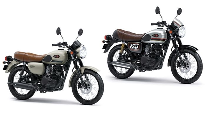 Kawasaki W175 (kiri) dan W175 Cafe (kanan)