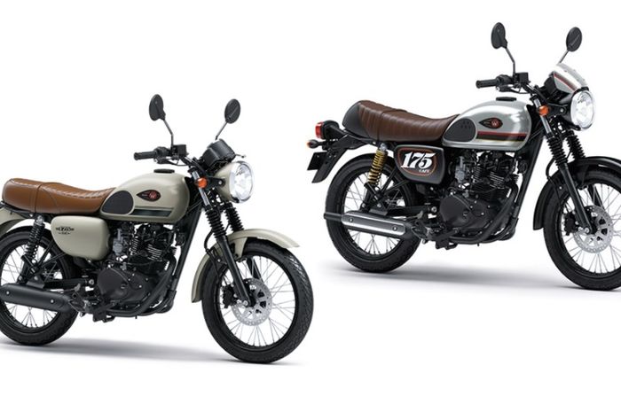 Kawasaki W175 (kiri) dan W175 Cafe (kanan)