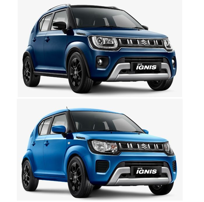 New Ignis tipe GX (atas) dan GL (bawah)