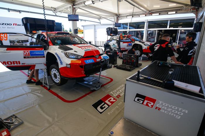 Tim Toyota Gazoo Racing dalam persiapan Reli Estonia 2022 yang mengandalkan mobil Toyota GR Yaris Rally1