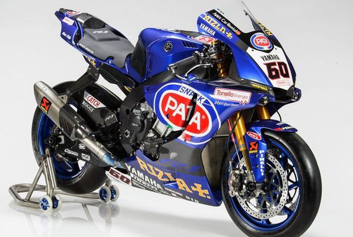 YZF-R1 yang digunakan tim WorldSBK Pata Yamaha pada 2017.