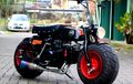 Modifikasi Honda 'Monkey' Jadi-Jadian, Mesinnya 2 Silinder Sob!