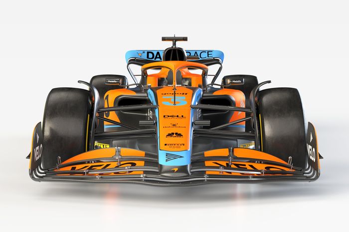 Mobil McLaren MCL36 dengan tampilan livery baru dan desain menyesuaikan regulasi teknis F1 2022