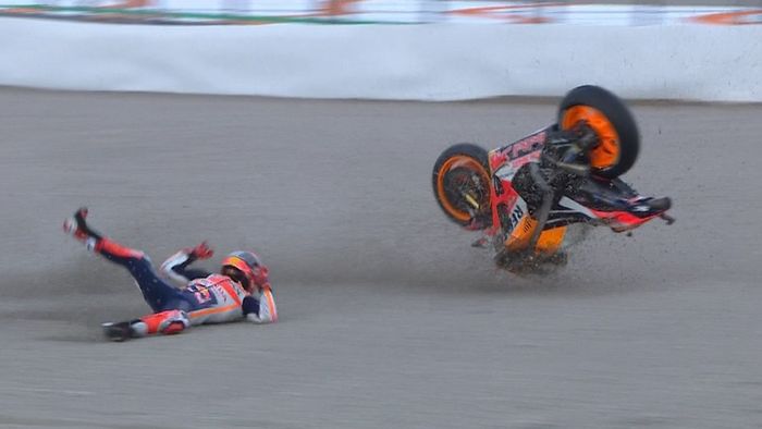 Meski terjatuh Marc Marquez bakal start dari posisi kelima