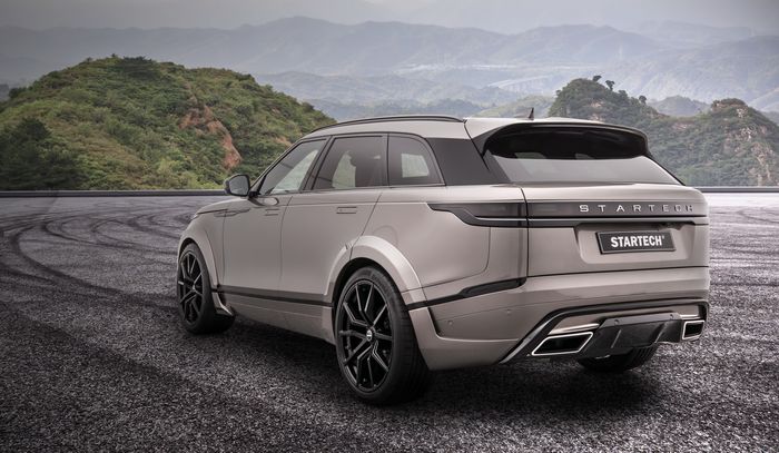 Tampilan belakang Range Rover Velar ubahan Startech