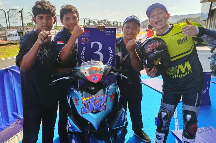 Yamaha Aerox garapan SMK Insan Mulia Tangerang naik podium Yamaha Sunday Race dengan budget ubahan tidak sampai Rp 1 juta