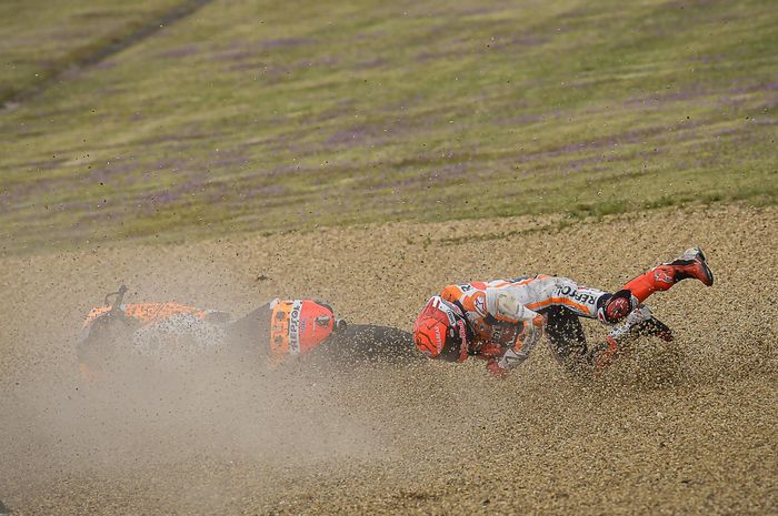 Marc Marquez crash di MotoGP Prancis 2021, Luca Cadalora ungkap pendapatnya