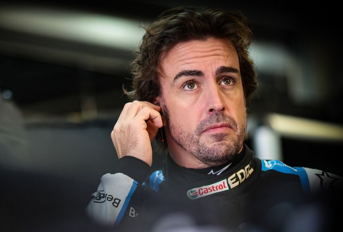 Pembalap tim Alpine, Fernando Alonso di F1 Rusia 2021