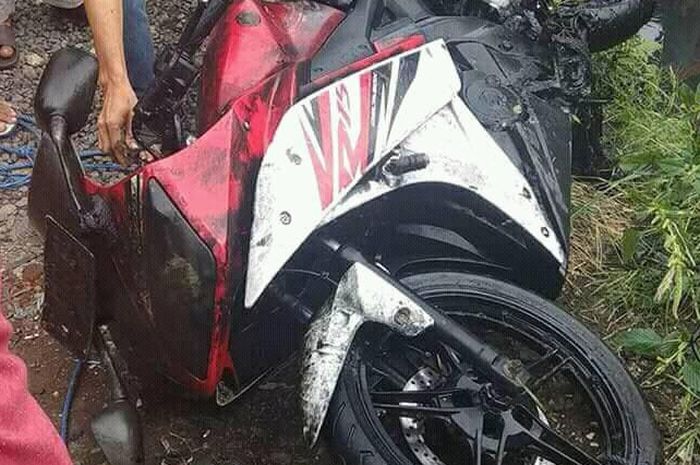 Yamaha R15 milik Ahmad Ihwanussabara (32) yang merupakan korban penculikan dan penyiksaan.